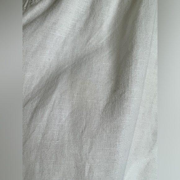 Mango Womens White Peasant Cottagecore Prairie Cotton Button Down Dress Medium - Picture 4 of 14